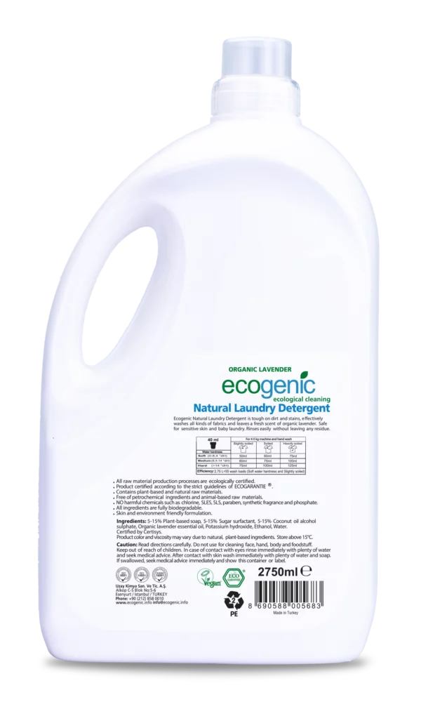 Ecogenic Naturel Laundry Detergent | 2750 ml